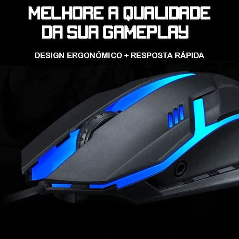 MOUSE GAMER T-WOLF V1: 3200dpi, led rgb, com fio - Frete Grátis