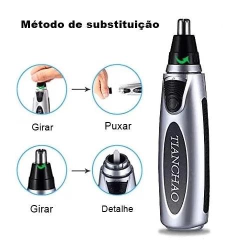 Aparador de Pelos do Nariz para Homens - Frete Grátis