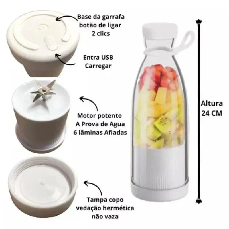 Liquidificador Elétrico Portátil Recarregável USB Fresh Juice - Frete Grátis