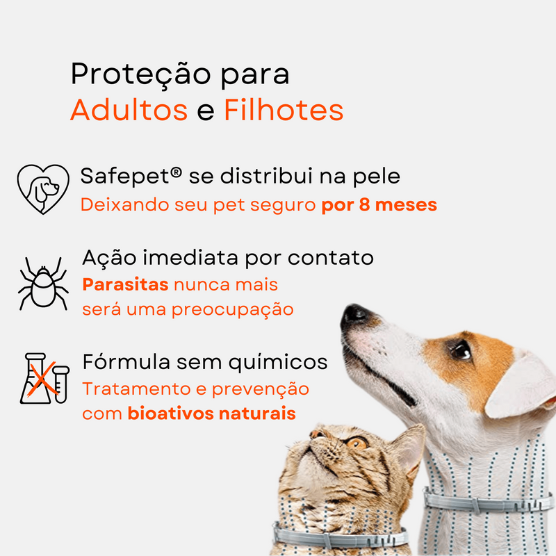 Colar Anti Pulgas e Carrapatos - Frete Grátis