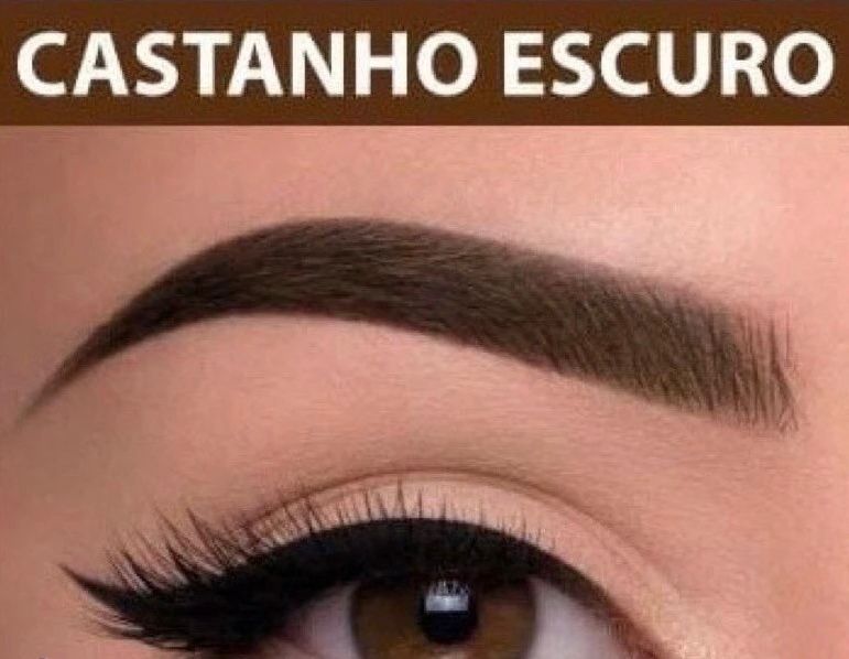 Henna para Design de Sobrancelha Profissional Makiaj - Castanho Escuro - Frete Grátis