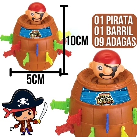 Brinquedo Jogo Pula Pirata com Espadas Médio - Frete Grátis