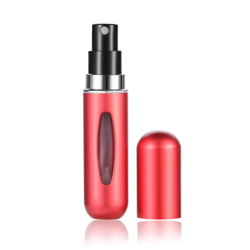 Refil de perfume portátil e recarregável - com spray Vermelho 