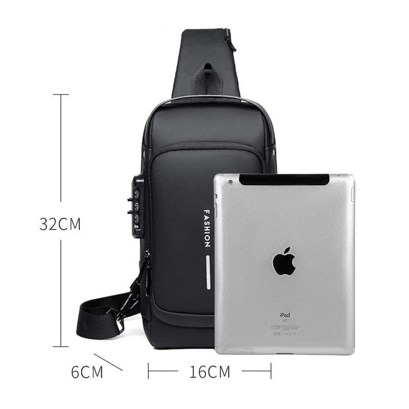 Mochila Anti-Furto com Senha USB Slim Bag - Frete Grátis