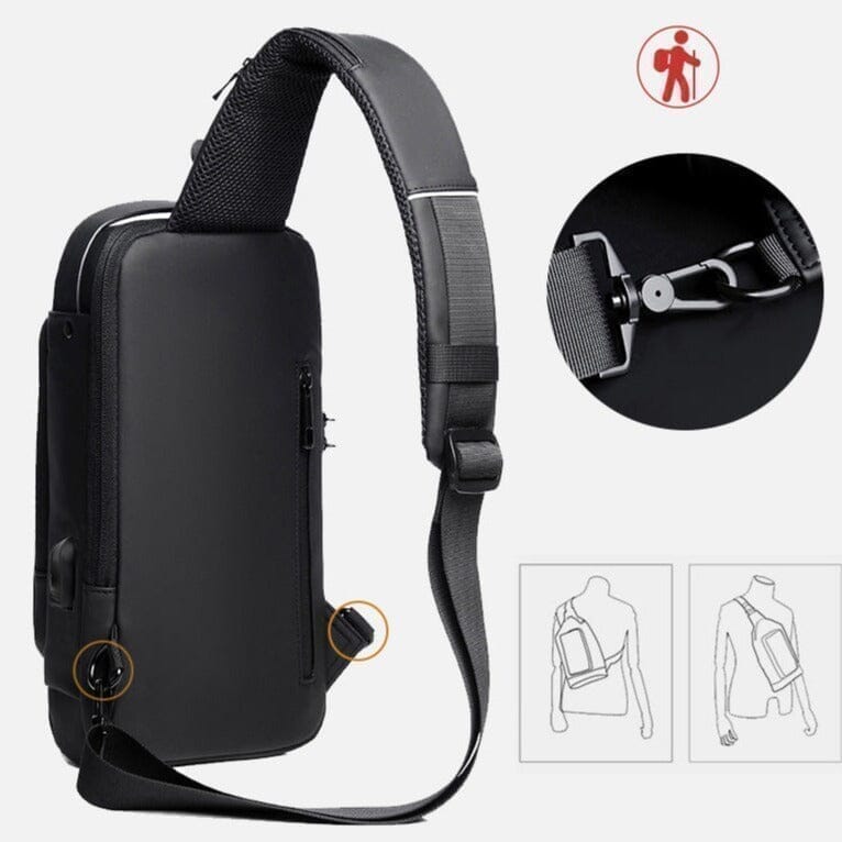 Mochila Anti-Furto com Senha USB Slim Bag - Frete Grátis