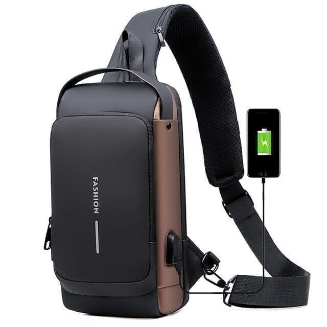 Mochila Anti-Furto com Senha USB Slim Bag - Frete Grátis