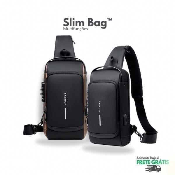 Mochila Anti-Furto com Senha USB Slim Bag - Frete Grátis