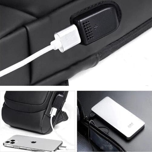 Mochila Anti-Furto com Senha USB Slim Bag - Frete Grátis