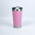 Copo Térmico 473ml Inox C/Tampa Rosa - Frete Grátis